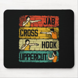 Jab Cross Hook Uppercut Boxing Mouse Mat