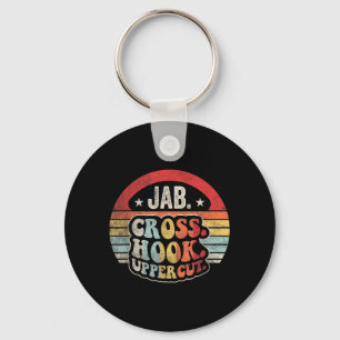 Jab Cross Hook Uppercut Boxing Retro Vintage Key Ring