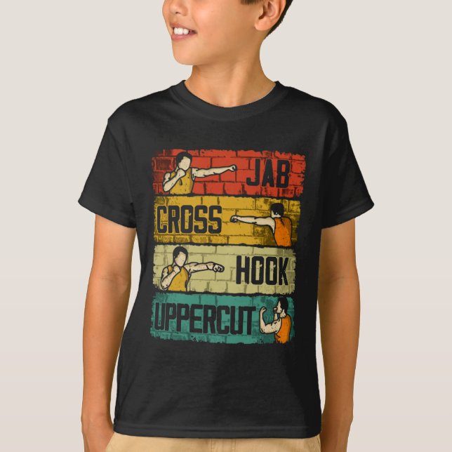 Jab Cross Hook Uppercut Boxing  T-Shirt (Front)