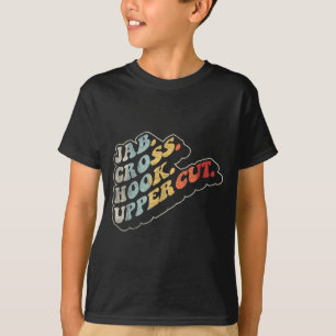 Jab Cross Hook Uppercut Retro Boxing Combat Sports T-Shirt