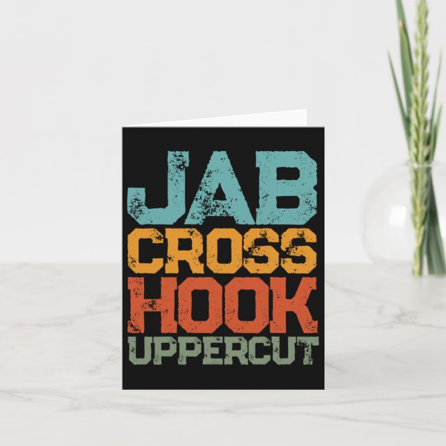 Jab Cross Hook Uppercut Women And Men Shirt Funny  Card (Front)