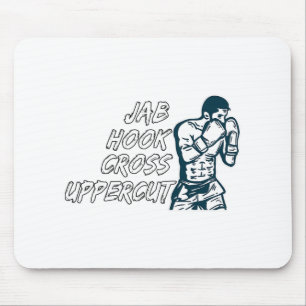 Jab Hook Cross Uppercut Boxing For Boxer Men Boys Mouse Mat