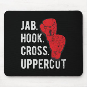 Jab, Hook, Cross, Uppercut - Kickboxing And Boxing Mouse Mat