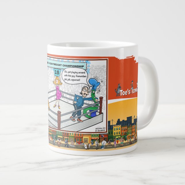 Jab Jab Uppercut | Encouragement Large Coffee Mug (Front Right)