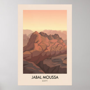Jabal Moussa Egypt Travel Poster