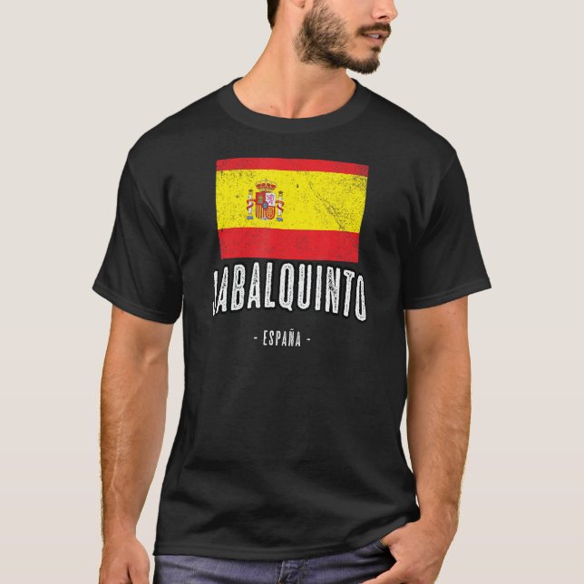 Jabalquinto Spain Es Flag City  Bandera Ropa T-Shirt (Front)