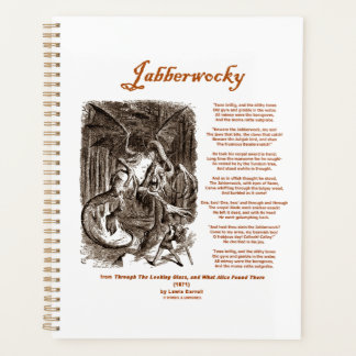Jabberwocky Poem by Lewis Carroll (Black Adder) Planner