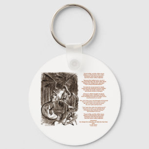 Jabberwocky Poem by Lewis Carroll Key Ring