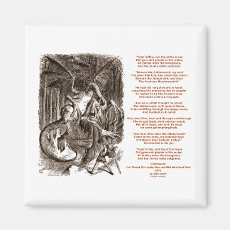 Jabberwocky Poem by Lewis Carroll Magnet