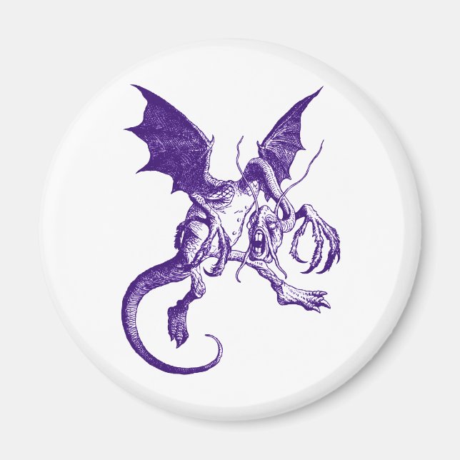 Jabberwocky Purple Magnet (Front)