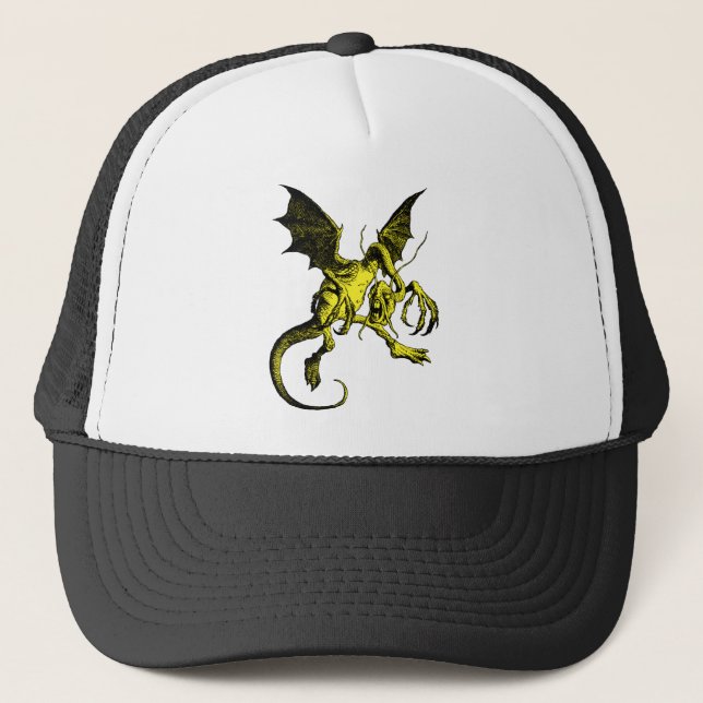 Jabberwocky Yellow Fill Trucker Hat (Front)