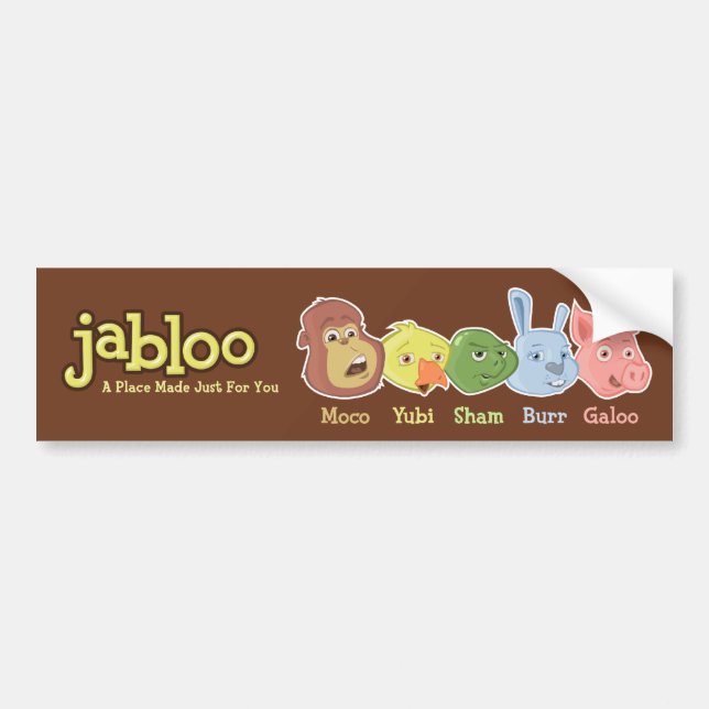 Jabloo Brown Bumper Sticker (Front)
