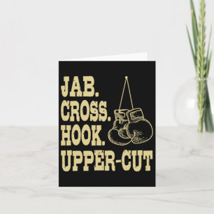 Jabs. Cross. Hook. Upper-cut Boxing Trainee Coach  Card