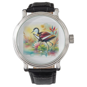 Jacana bird in harmony 210824AREF118 - Watercolor Watch