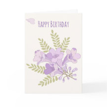 Jacaranda Blooms Australian Birthday Card