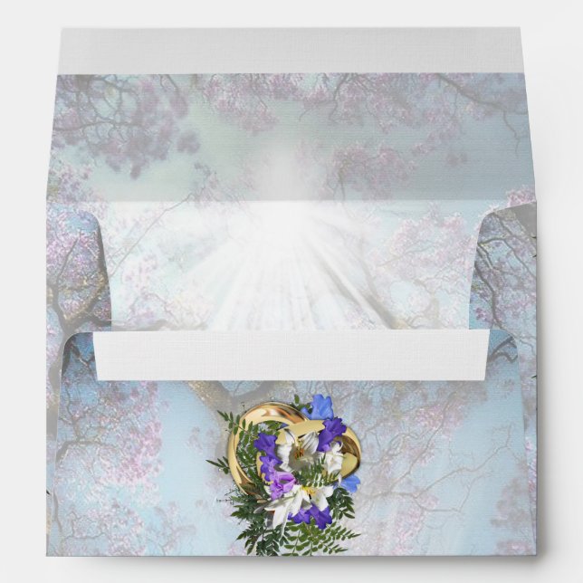 Jacaranda Blooms & Lily  Bouquet  Envelopes (Back (Bottom))