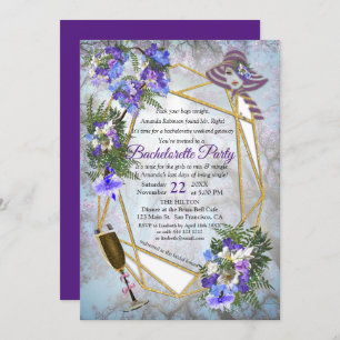 Jacaranda Blossom Bachelorette Party Invitation