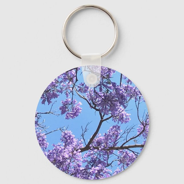 Jacaranda Blossoms Key Ring (Front)