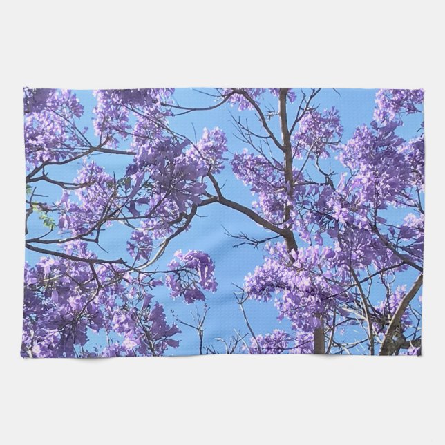Jacaranda Blossoms Tea Towel (Horizontal)