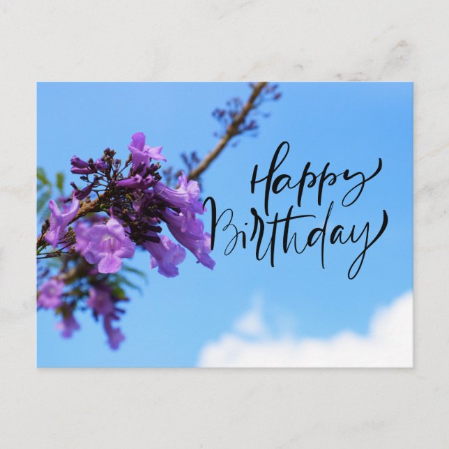 Jacaranda Flowers for Happy Birthday Card  (Front)