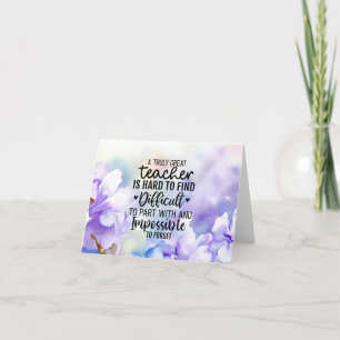 Jacaranda flowers for teacher thank you card