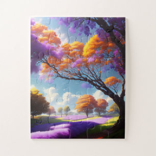 Jacaranda Lavender Fields, Jigsaw Puzzle