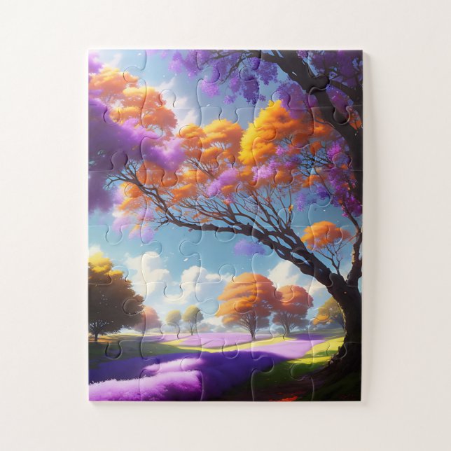Jacaranda Lavender Fields, Jigsaw Puzzle (Vertical)