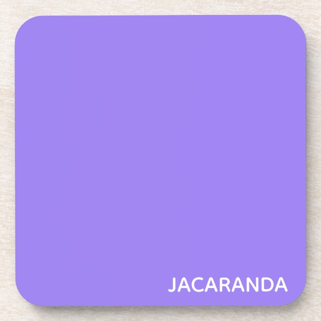 Jacaranda purple color name coaster (Front)