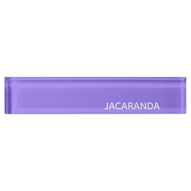 Jacaranda purple color name nameplate (Front)