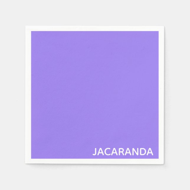 Jacaranda purple color name napkin (Front)