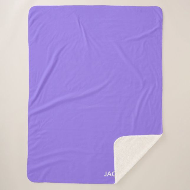 Jacaranda purple color name sherpa blanket (Front)
