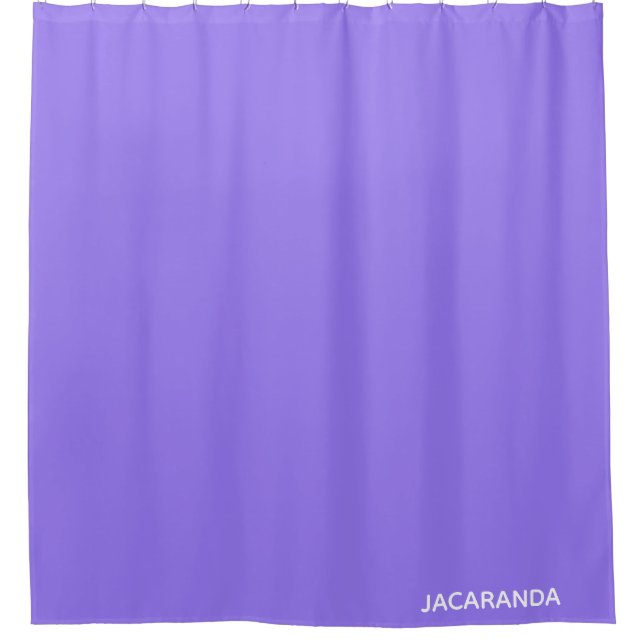 Jacaranda purple colour name shower curtain (Front)