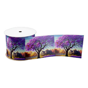 Jacaranda Tree Farm House, Satin Ribbon