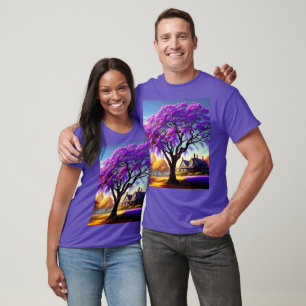Jacaranda Tree Farm House, Unisex Tshirt