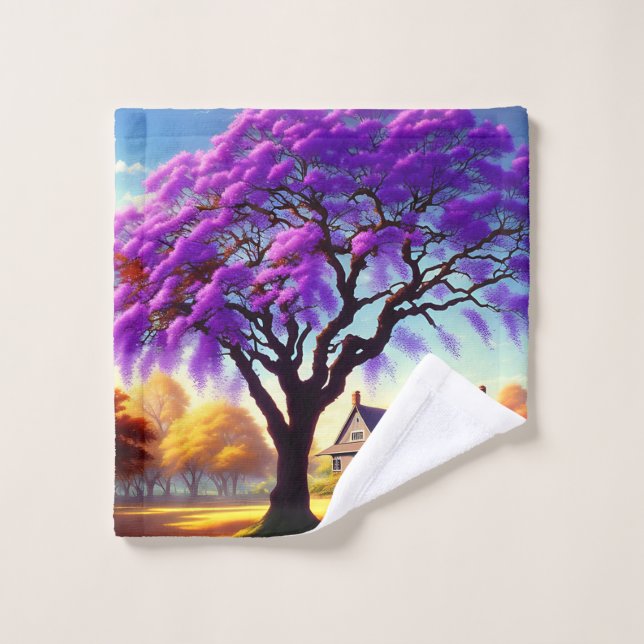 Jacaranda Tree Farm House, Wash Cloth (Wash Cloth)