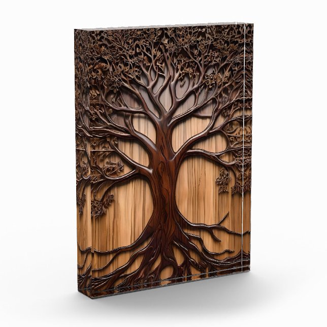 Jacaranda Tree: Nature's Artistry in Wood, Photo Block (Left)