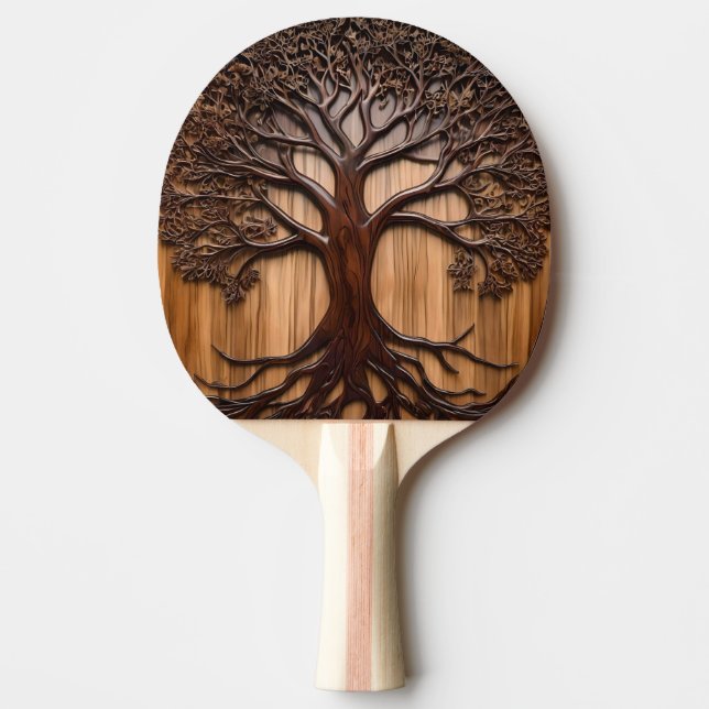 Jacaranda Tree: Nature's Artistry in Wood, Ping Pong Paddle (Front)