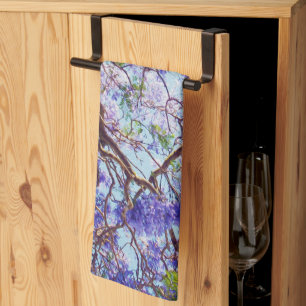 Jacaranda Tree Oil Paint, Dish Towel