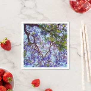 Jacaranda Tree Oil Paint, Paper Napkins