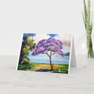 Jacaranda Tree Tropical Art Card