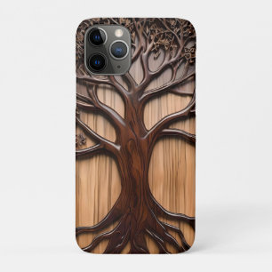 Jacaranda Tree Wood Carving, iPhone 11 Pro Case