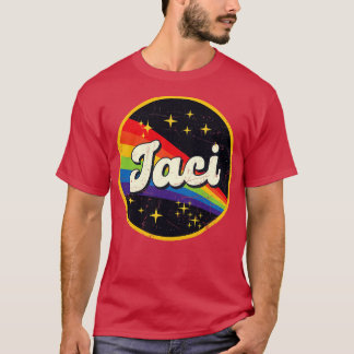 Jaci Rainbow In Space Vintage GrungeStyle T-Shirt