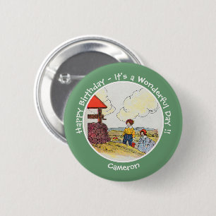 Jack and Jill Mother Goose Birthday Party Items  6 Cm Round Badge