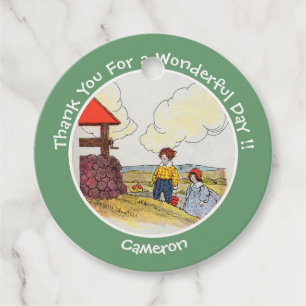 Jack and Jill Mother Goose Birthday Party Items  Favour Tags