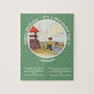 Jack and Jill Mother Goose Birthday Party Items Jigsaw Puzzle