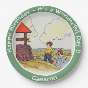 Jack and Jill Mother Goose Birthday Party Items  Paper Plate