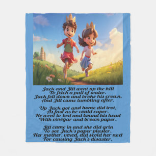 Jack and Jill - Nursery Rhyme Fleece Blanket