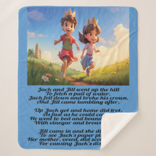 Jack and Jill - Nursery Rhyme Sherpa Blanket