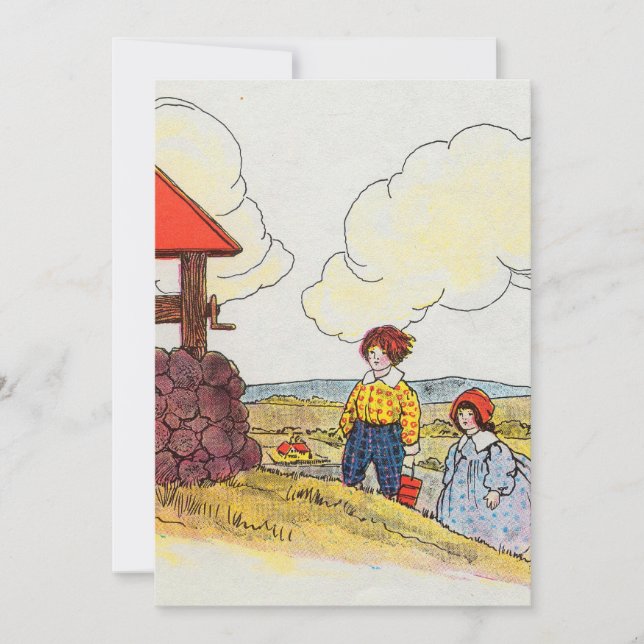 Jack and Jill went up the hill Invitation (Front)