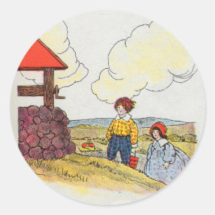 Jack and Jill went up the hill Nursery Rhyme Classic Round Sticker